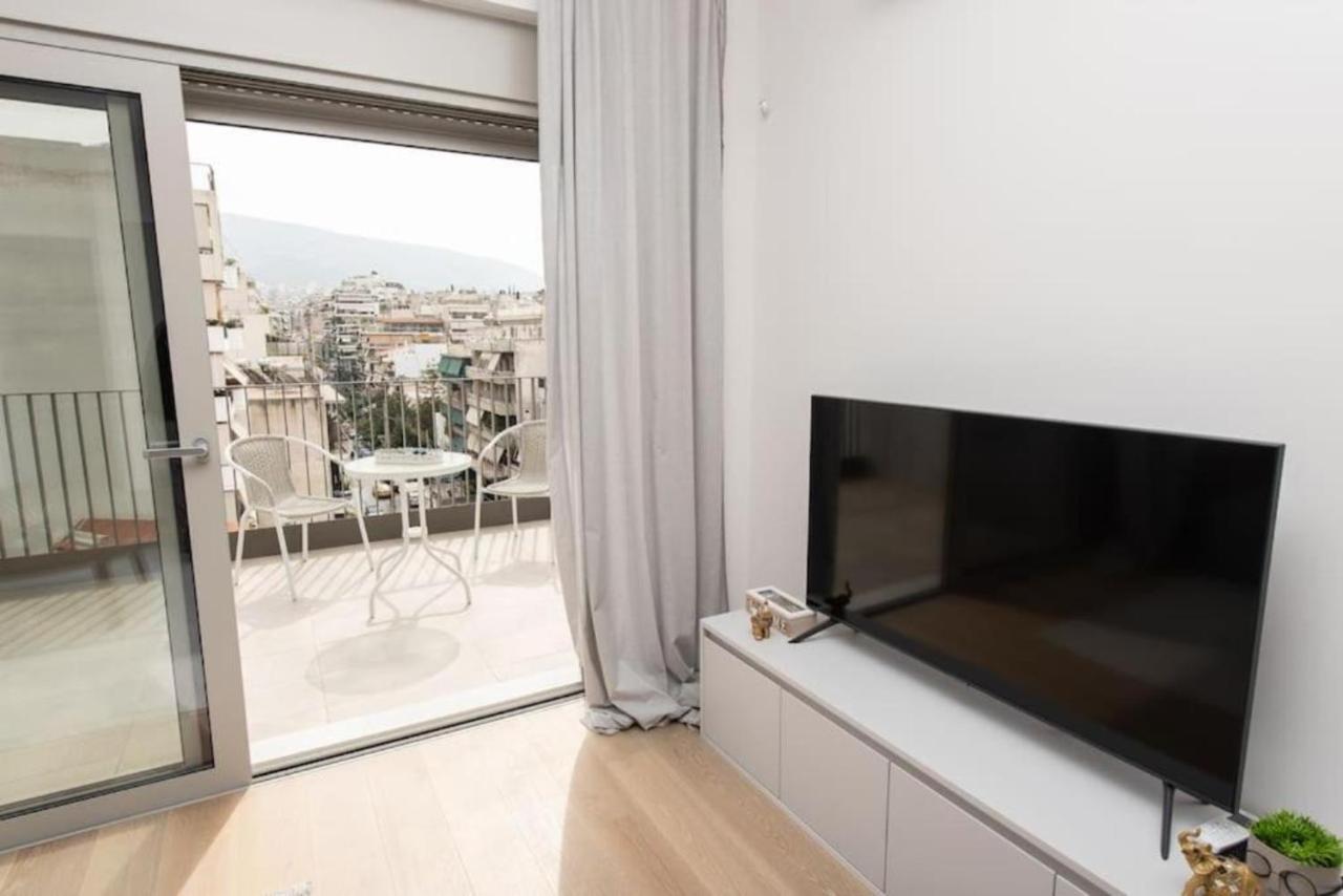 Brand-New Flat With A City View Atenas Exterior foto